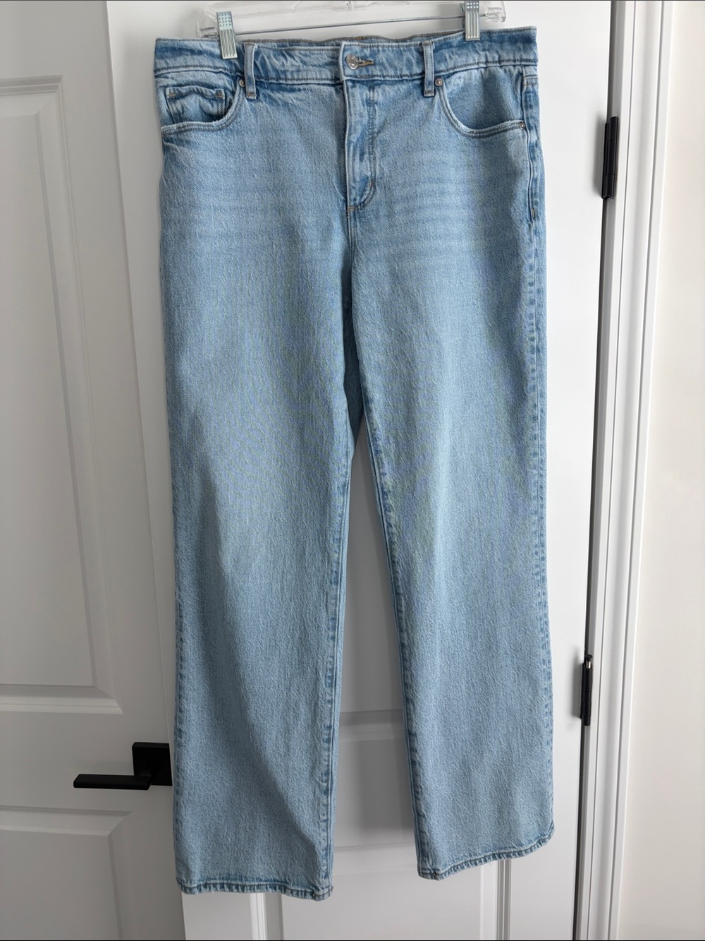 LOFT Light Wash Relaxed Straight-Leg Jeans
